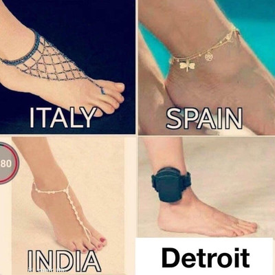 Italy.
Spain.
India.
Detroit.