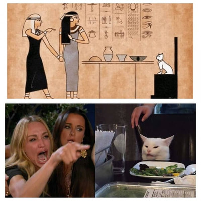 *Кот с тёлками в Древнем Египте*