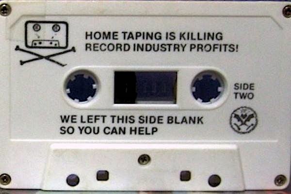 HOME TAPING IS KILLING RECORD INDUSTRY PROFITS! SIDE TWO. WE LEFT THIS SIDE BLANK SO YOU CAN HELP.