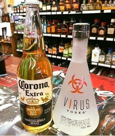 Пиво ''Corona extra'' + Водка ''virus''.