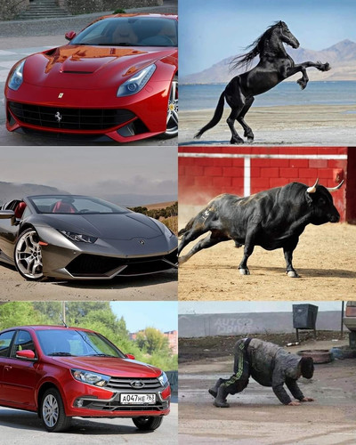 Ferrari — Lamborghini — Lada