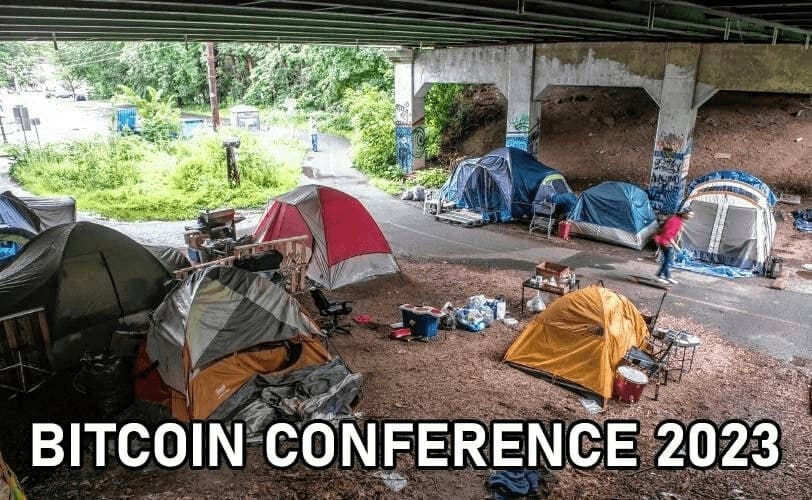 Встреча успешных людей под мостом: BITCOIN CONFERENCE 2023.