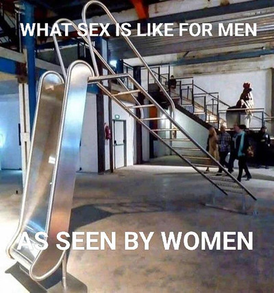Original: What sex is like for men as seen by woman.
Перевод: Как выглядит секс у мужчин по мнению женщин.