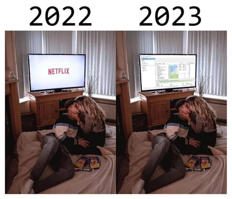 2022 — Netflix.
2023 — Torrents.
