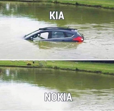 Автомобиль KIA (есть) & Автомобиля NOKIA (нет).