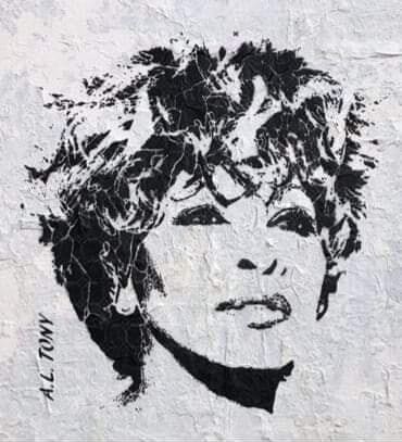 Граффити от Бэнкси с изображением Тины Тёрнер.