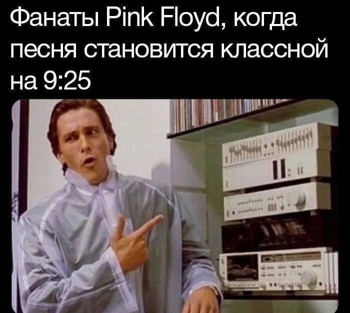 Фанаты Pink Floyd, когда песня становится классной на 9:25.