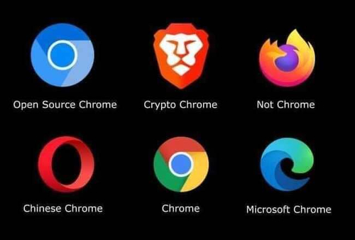 Open Source Chrome
Crypto Chrome
Not Chrome
Chrome
Chinese Chrome
Microsoft Chrome