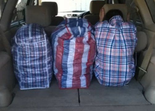 *Отличный выход для безбилетника — это прикинуться сумкой*