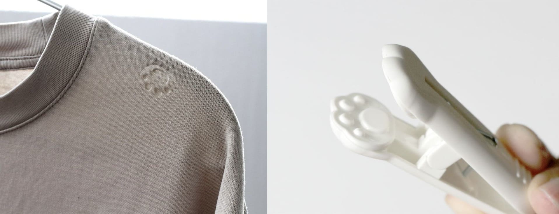 Прищепки которые оставляют след в виде кошачьей лапки :3