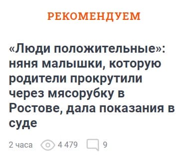 «Люди положительные»: няня малышки, которую родители прокрутили через мясорубку в Ростове, дала показания в суде.