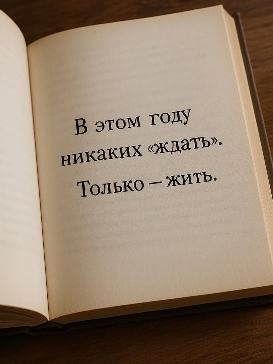 В этом году никаких «ждать». Только — жить.