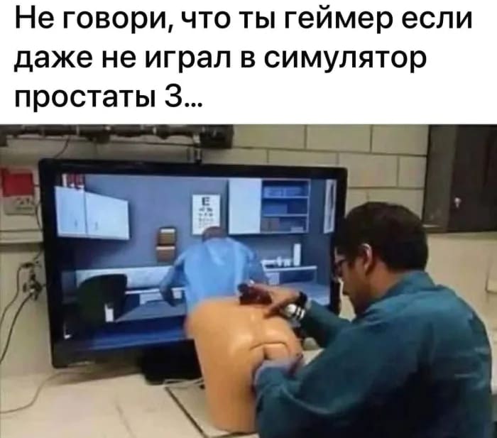 Не говори, что ты геймер если даже не играл в симулятор простаты 3...