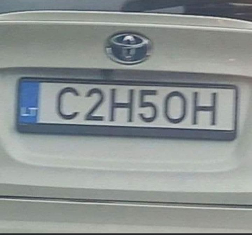 Автомобильный номер: C2H5OH