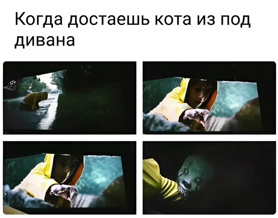 Тот самый момент, когда пытаешься достать кота из под дивана.