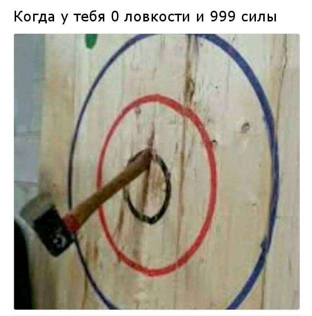 *Когда у тебя 0 ловкости и 999 силы*