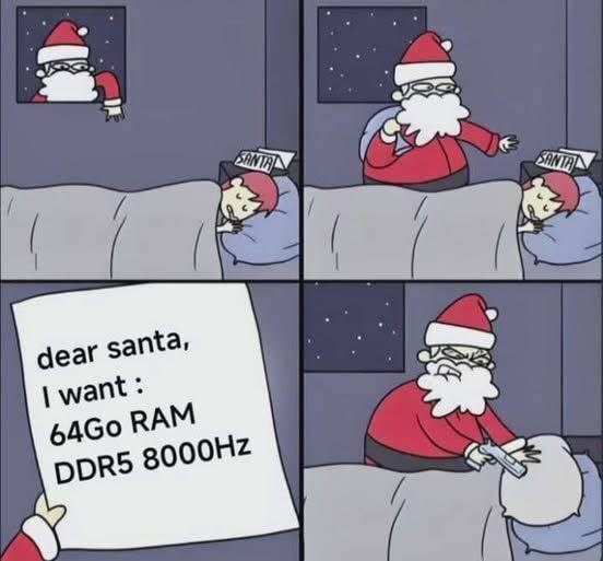 *Dear santa, I want: 64Go RAM DDR5 8000Hz*