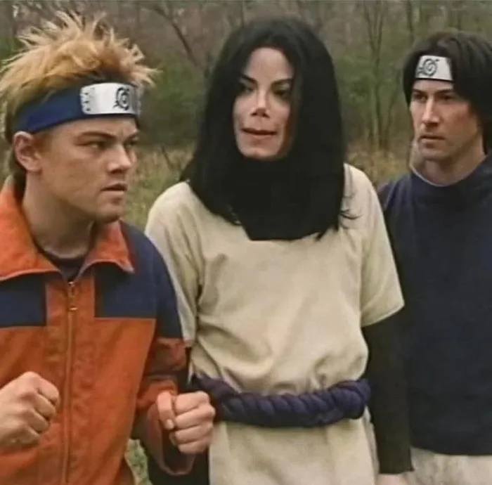 *Наруто, Леонардо ди Каприо, Майкл Джексон, Киану Ривз* (Арты нейросетей / Аниме)