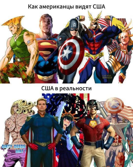 *Как американцы видят США и США в реальности*