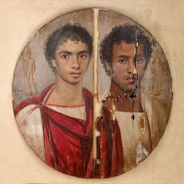 Портрет двух братьев из Римского Египта (Фаюмский портрет) , 140 г. н.э.