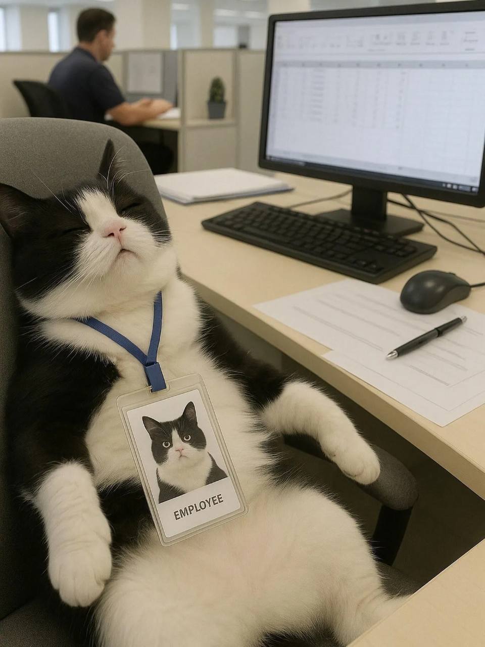 *Кот – Работник месяца*