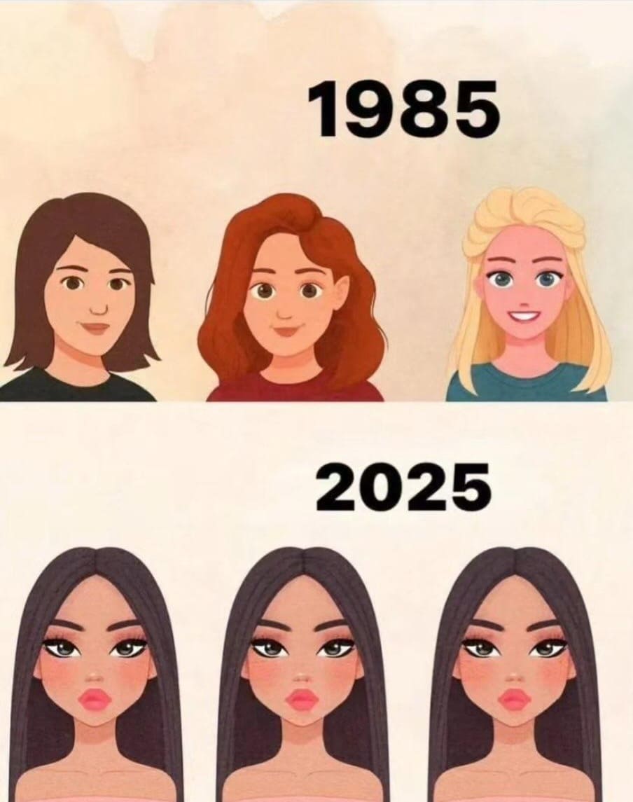 *Девушки раньше и сейчас*