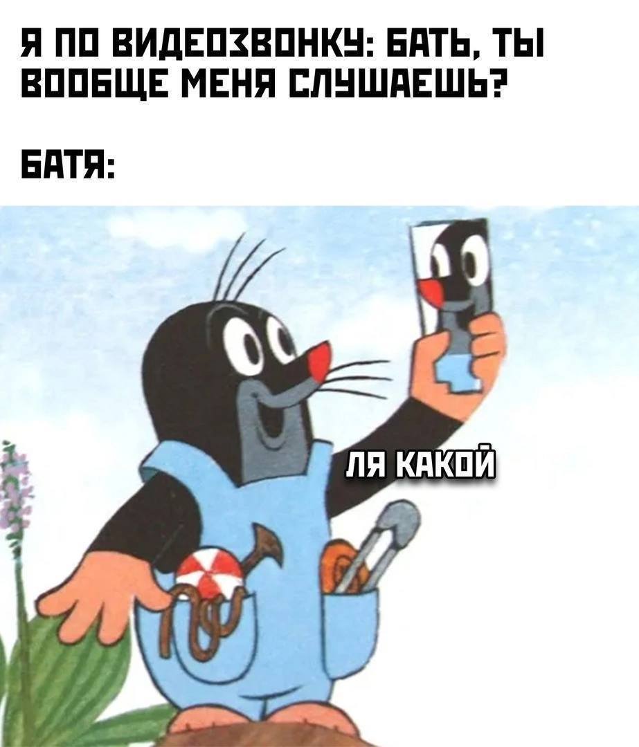 Я ПО ВИДЕОЗВОНКУ: БАТЬ, ТЫ ВООБЩЕ МЕНЯ СЛУШАЕШЬ?
БАТЯ: ЛЯ КАКОЙ!