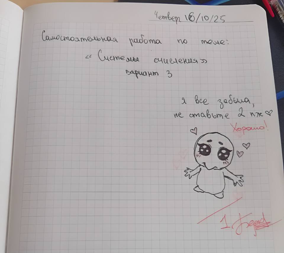 Итак, друзья мои, свершилось. Я ждал, когда и со мной произойдёт этот мем.
*Самостоятельная работа*
*Не ставьте два, пожалуйста*
*Хорошо*