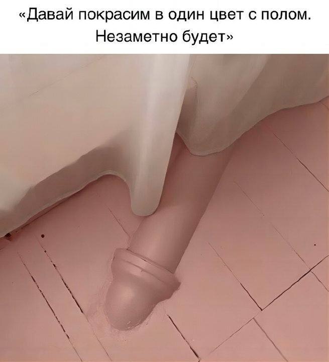 «Давай покрасим в один цвет с полом. Незаметно будет»
