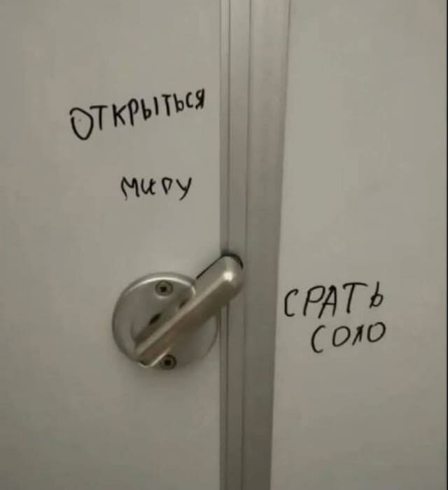 *Открыться миру*
*Срать соло*