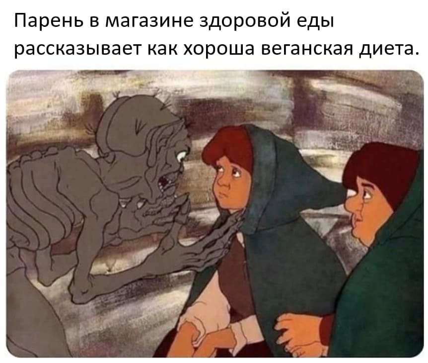 Парень в магазине здоровой еды рассказывает как хороша веганская диета.