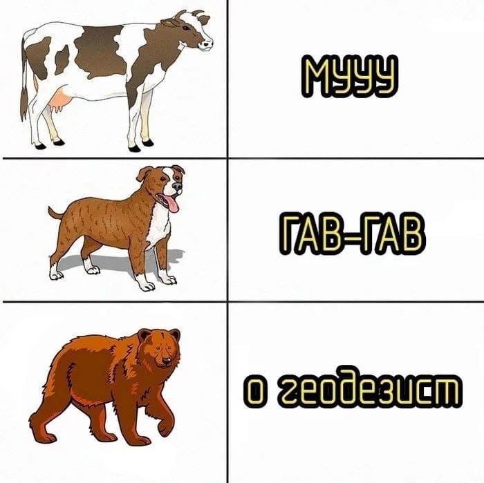 Медведь:
– О, геодезист!