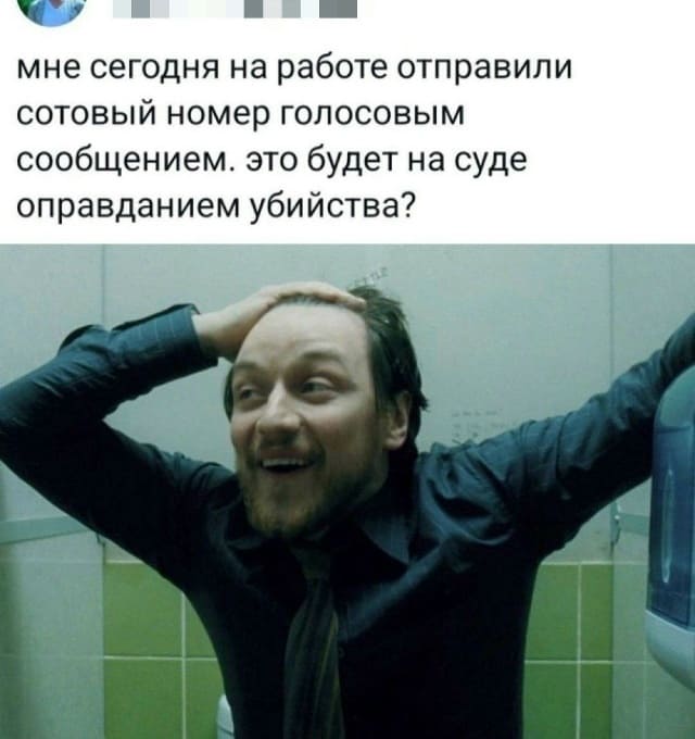 Мне сегодня на работе отправили сотовый номер голосовым сообщением. Это будет на суде оправданием убийства?