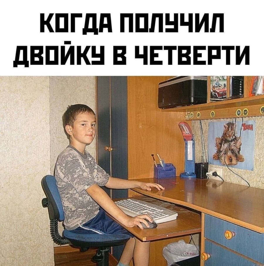 *Когда получил двойку в четверти*