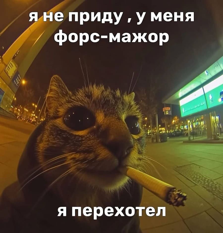 Я не приду, у меня форс-мажор. Я передумал.