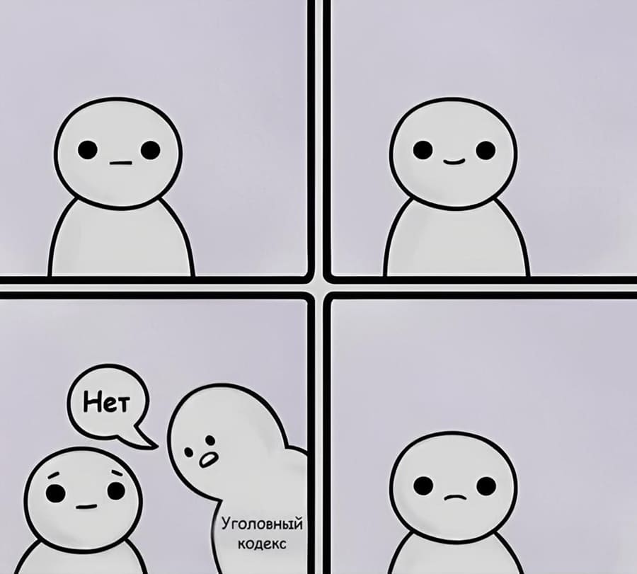 *Мысли и уголовный кодекс*
– НЕТ.