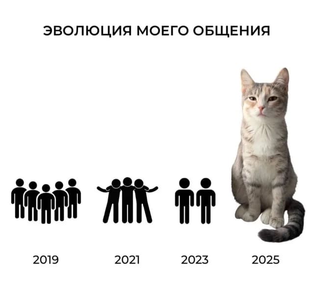 ЭВОЛЮЦИЯ МОЕГО ОБЩЕНИЯ
2019
2021
2023
2025