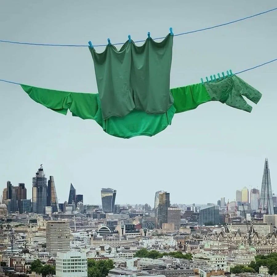 *Вешаем белье так, чтобы это становилось искусством*