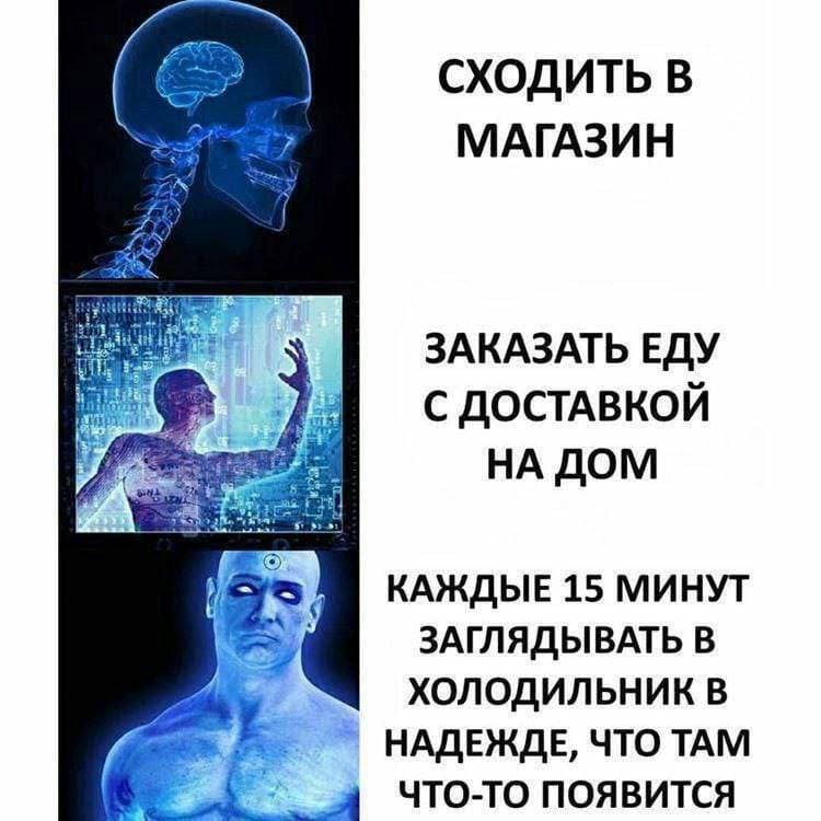 *СХОДИТЬ В МАГАЗИН*
*ЗАКАЗАТЬ ЕДУ С ДОСТАВКОЙ НА ДОМ*
*КАЖДЫЕ 15 МИНУТ ЗАГЛЯДЫВАТЬ В ХОЛОДИЛЬНИК В НАДЕЖДЕ, ЧТО ТАМ ЧТО-ТО ПОЯВИТСЯ*