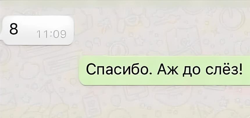 – 8
– Спасибо. Аж до слёз!