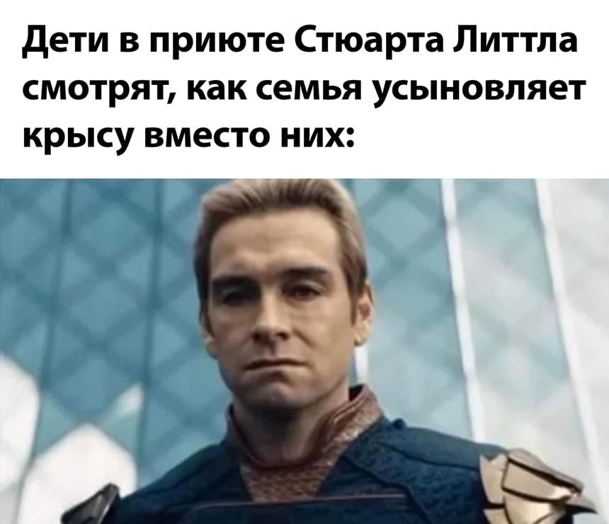 Дети в приюте Стюарта Литтла смотрят, как семья усыновляет крысу вместо них.