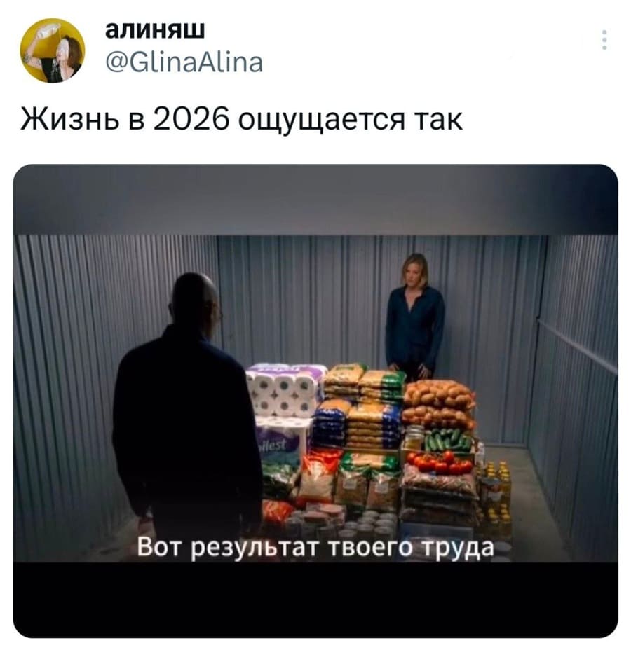 *Жизнь в 2026 ощущается так*
*Вот результат твоего труда*