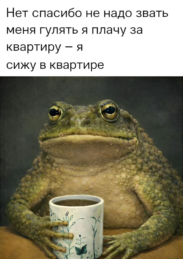 Нет, спасибо, не надо звать меня гулять, я плачу за квартиру — я сижу в квартире.