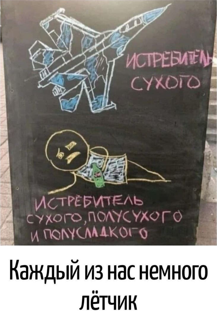 *Истребитель Сухого*
*Истребитель сухого, полусухого и полусладкого*
*Каждый из нас немного лётчик*