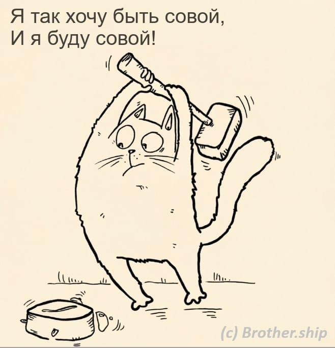 Я так хочу быть совой,
И я буду совой!
&copy; Brother.ship