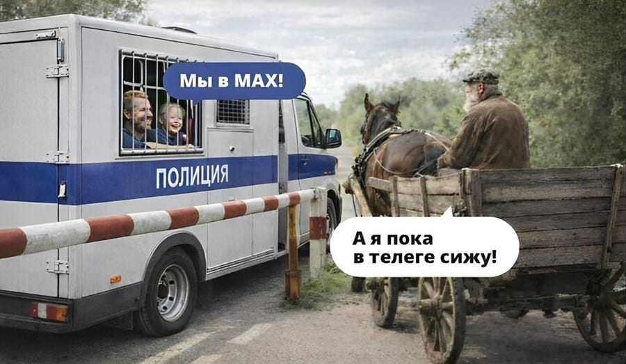 – Мы в MAX!
– А я пока в Телеге сижу!