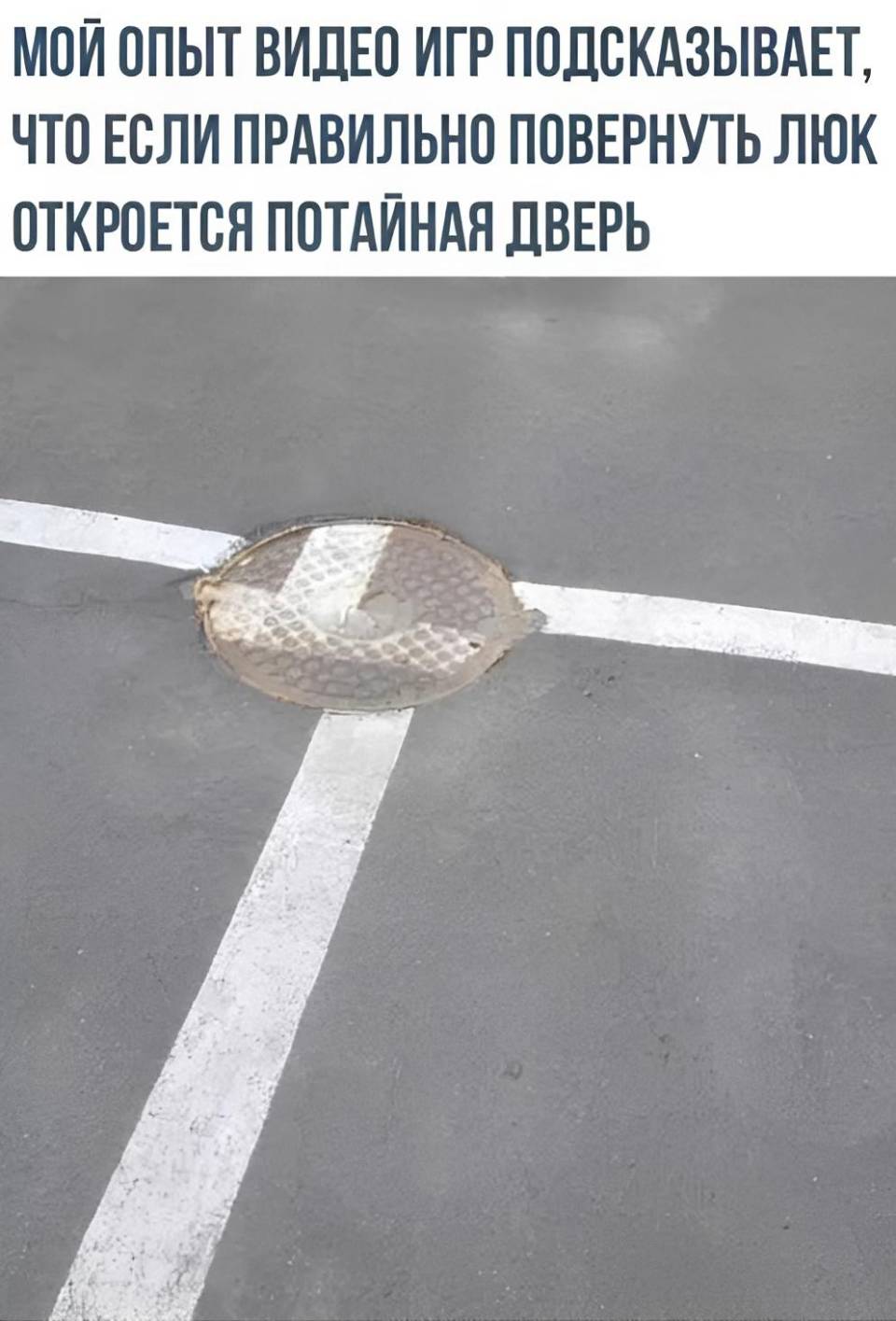 МОЙ ОПЫТ ВИДЕО ИГР ПОДСКАЗЫВАЕТ, ЧТО ЕСЛИ ПРАВИЛЬНО ПОВЕРНУТЬ ЛЮК ОТКРОЕТСЯ ПОТАЙНАЯ ДВЕРЬ.