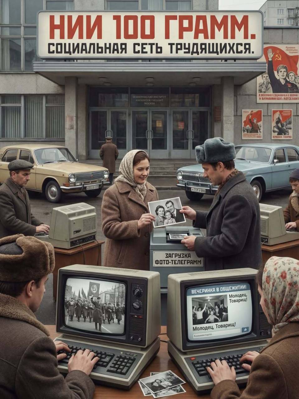 *НИИ 100 ГРАММ*
Социальная сеть трудящихся.