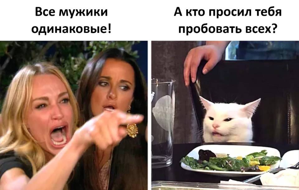 – Все мужики одинаковые!
– А кто просил тебя пробовать всех?