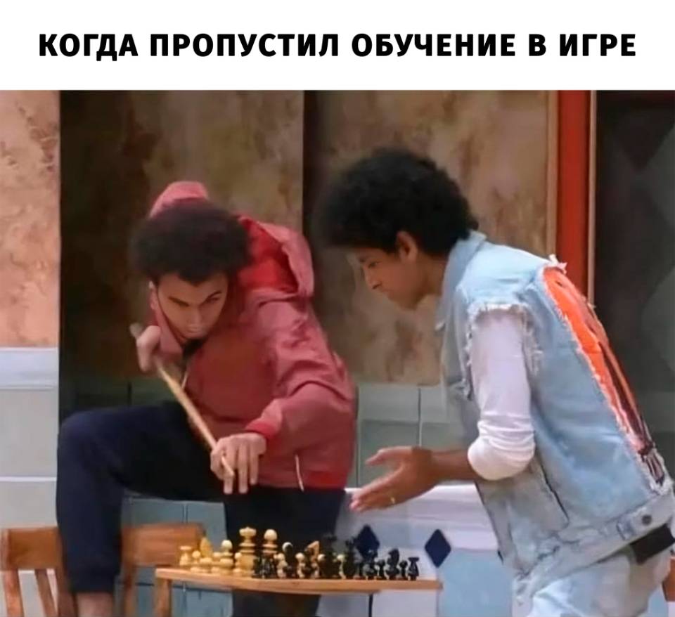 *КОГДА ПРОПУСТИЛ ОБУЧЕНИЕ В ИГРЕ*